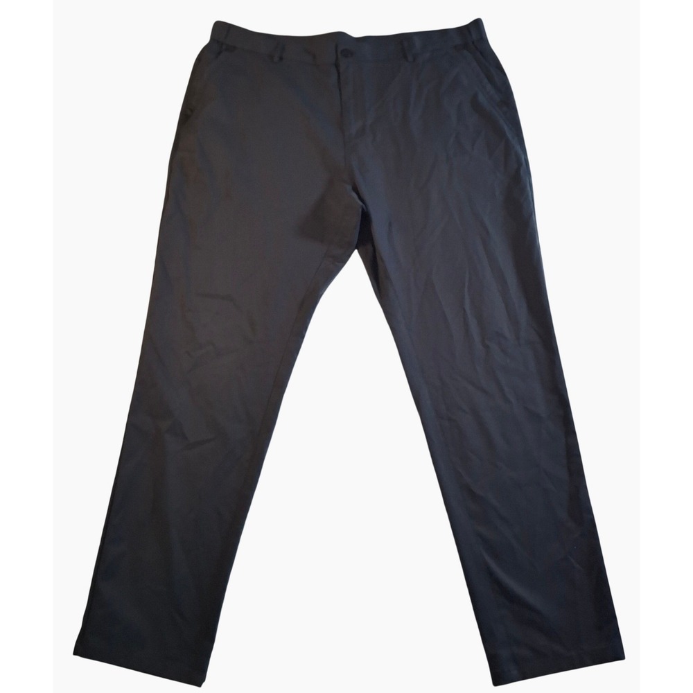 Jack Archer Space Black Tech Pants Mens 38x32 Flat Front Polyester Trousers